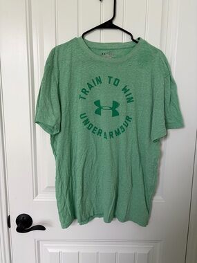 Under Armour Men's Light Green 'Train to Win' Short Sleeve Tee